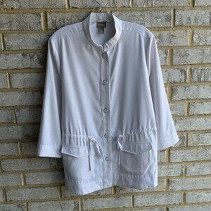 Chico's 3/4 Sleeve Tie Waist 2-Pocket Blouse Women's Size 2 (US L).